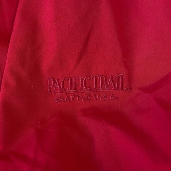 Pacific Trail Red Jacket Hoodie Sz Large Seattle Zip Up Windbreaker Coat Vintage - Picture 4 of 14